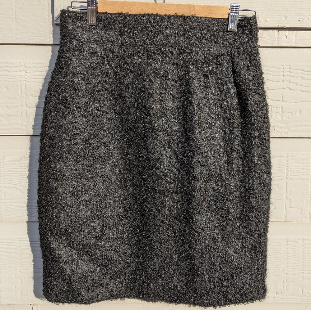 Vertigo Paris boucle wool mini skirt